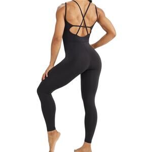 Lovesoft large yoga jumpsuit strappy back catsuit bodysuit P 3161